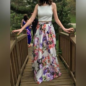JcPenny, Size 3, White with Purple/Pink floral